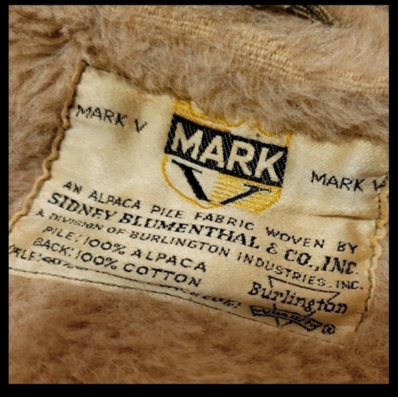 Vintage Burlington Mark V Corduroy Hooded Pea Coat Alpaca Warm Buttons Pockets - Picture 2 of 9